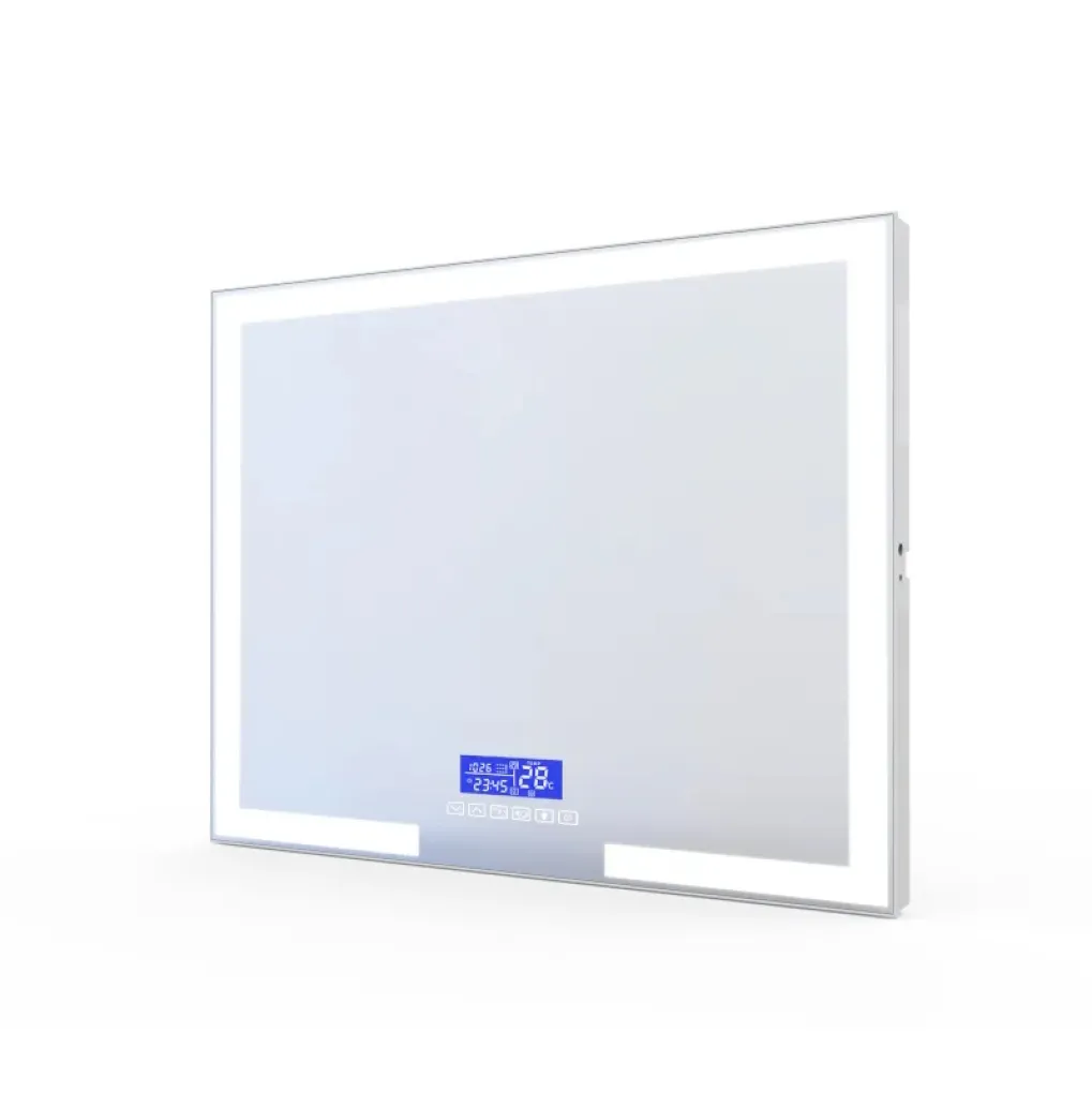 Дзеркало Volle 80x60 см з підсвіткою, підігрівом , bluetooth, температурою і годинником (16-14-800)- Фото 2