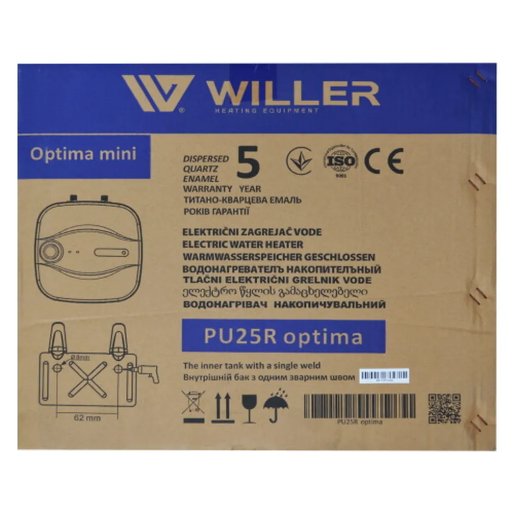 Бойлер електричний Willer PU25R optima mini- Фото 11