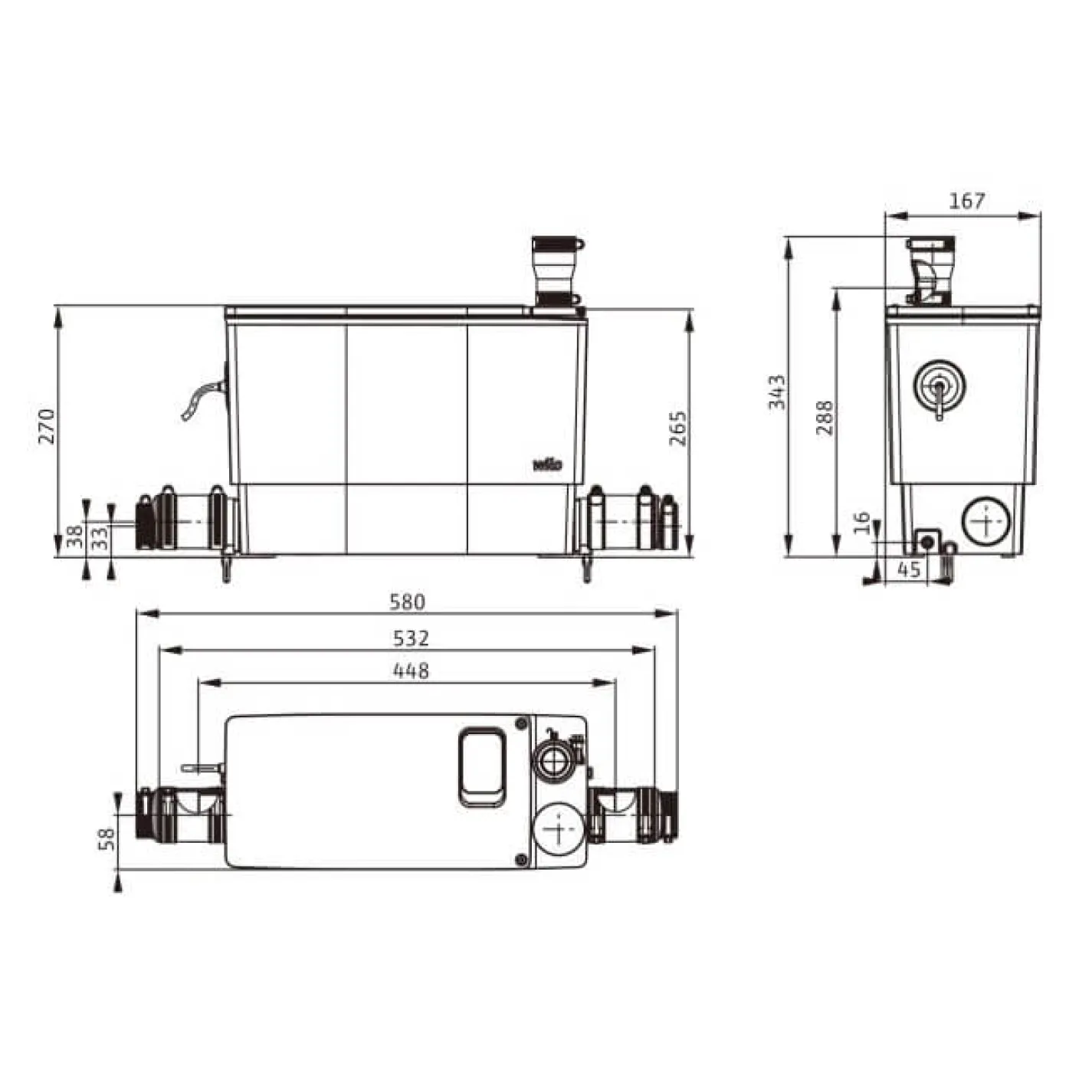 Канализационная установка Wilo DrainLift MINI3-XS (П12) - Фото 2