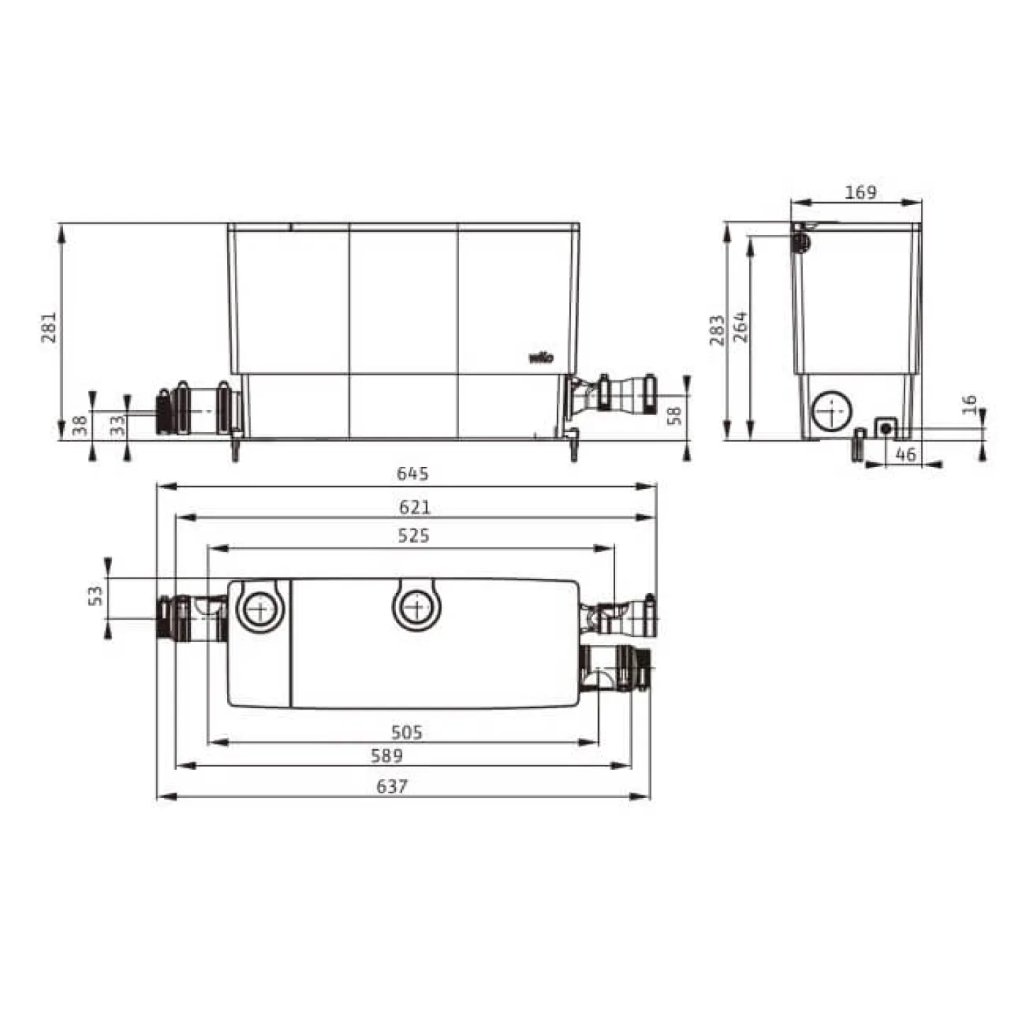 Каналізаційна установка Wilo DrainLift MINI5-XS/C (П12) - Фото 2