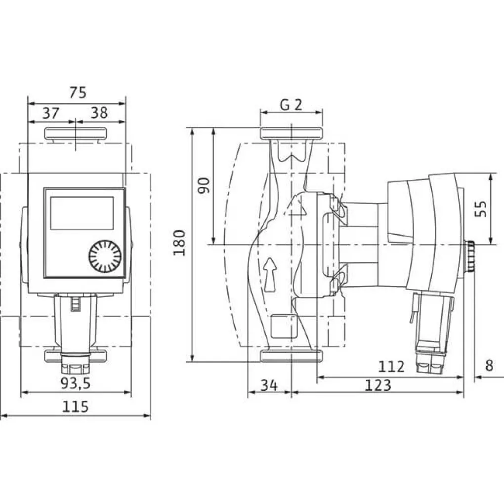 Циркуляционный насос Wilo Stratos Pico 30/1-6 180- Фото 4