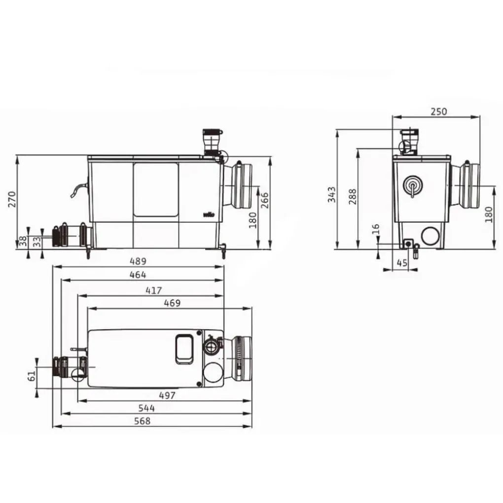 Канализационная насосная установка Wilo DrainLift MINI3-XS/WC-EF (6095128)- Фото 2