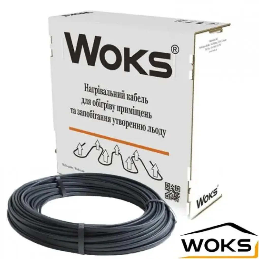 Нагревательный кабель Woks-20T, 109 Вт (5,5м)- Фото 2