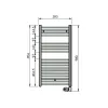 Електрична рушникосушка Zehnder Aura 906x500 200 Вт хром- Фото 7