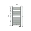 Электрический полотенцесушитель Zehnder Aura 1226x500 750 Вт черный с/п (PBEBZ-120-050-MQ-HID)- Фото 5