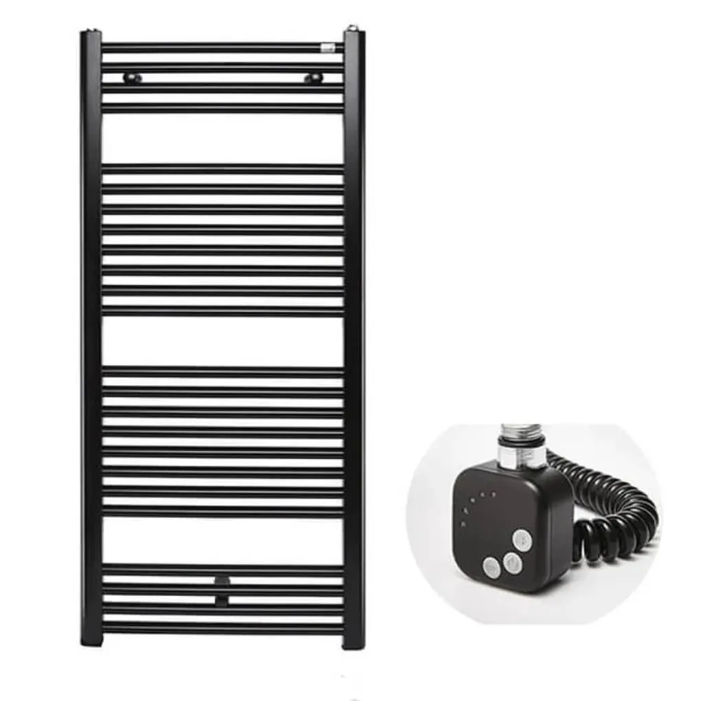 Електрична рушникосушка Zehnder Virando 500x1000 з теном HEC чорний матовий- Фото 1