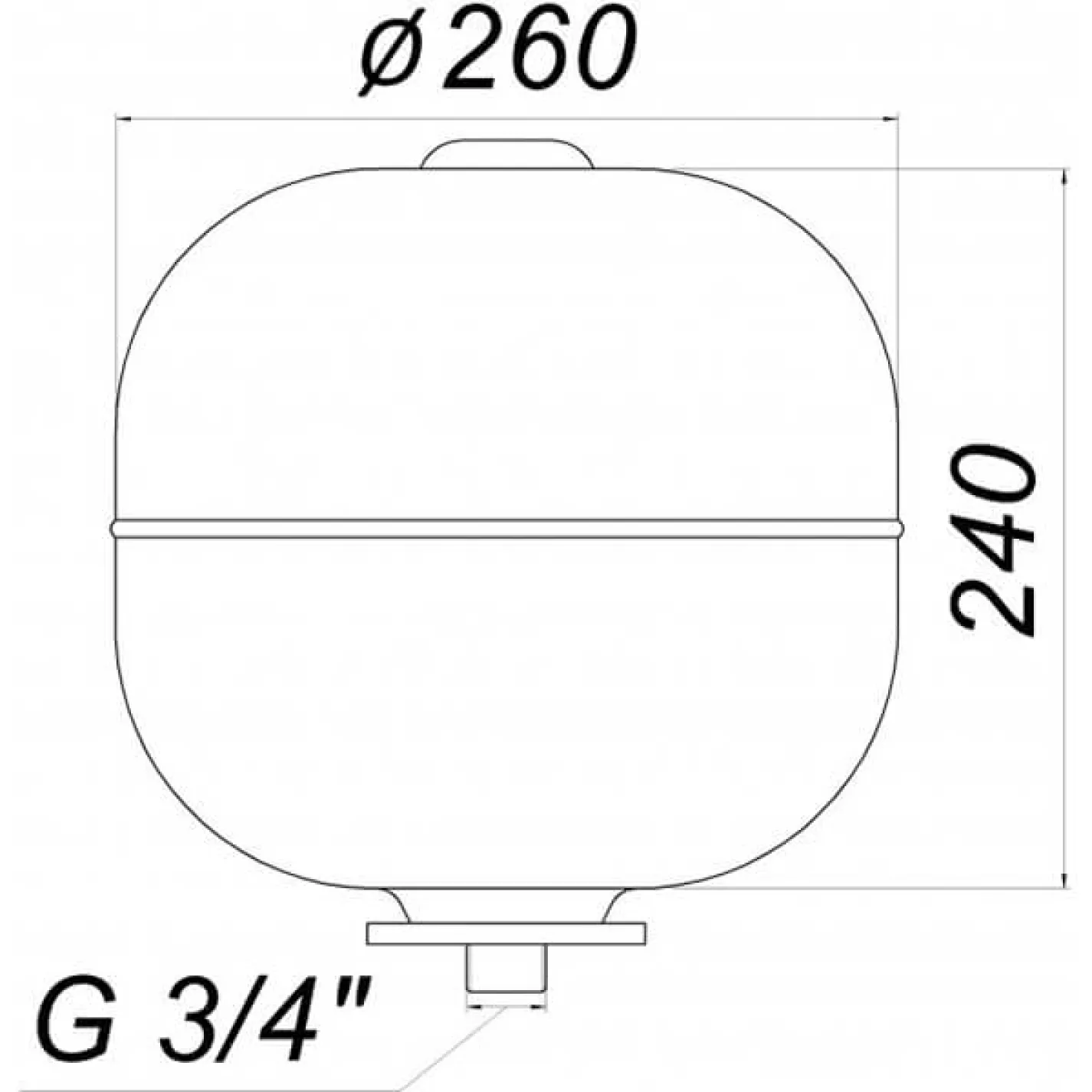 Расширительный бак Zilmet HY-PRO 12 л 3/4 белый - Фото 2