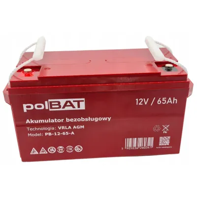 Акумулятор для ДБЖ polBAT AGM 12V 65Ah