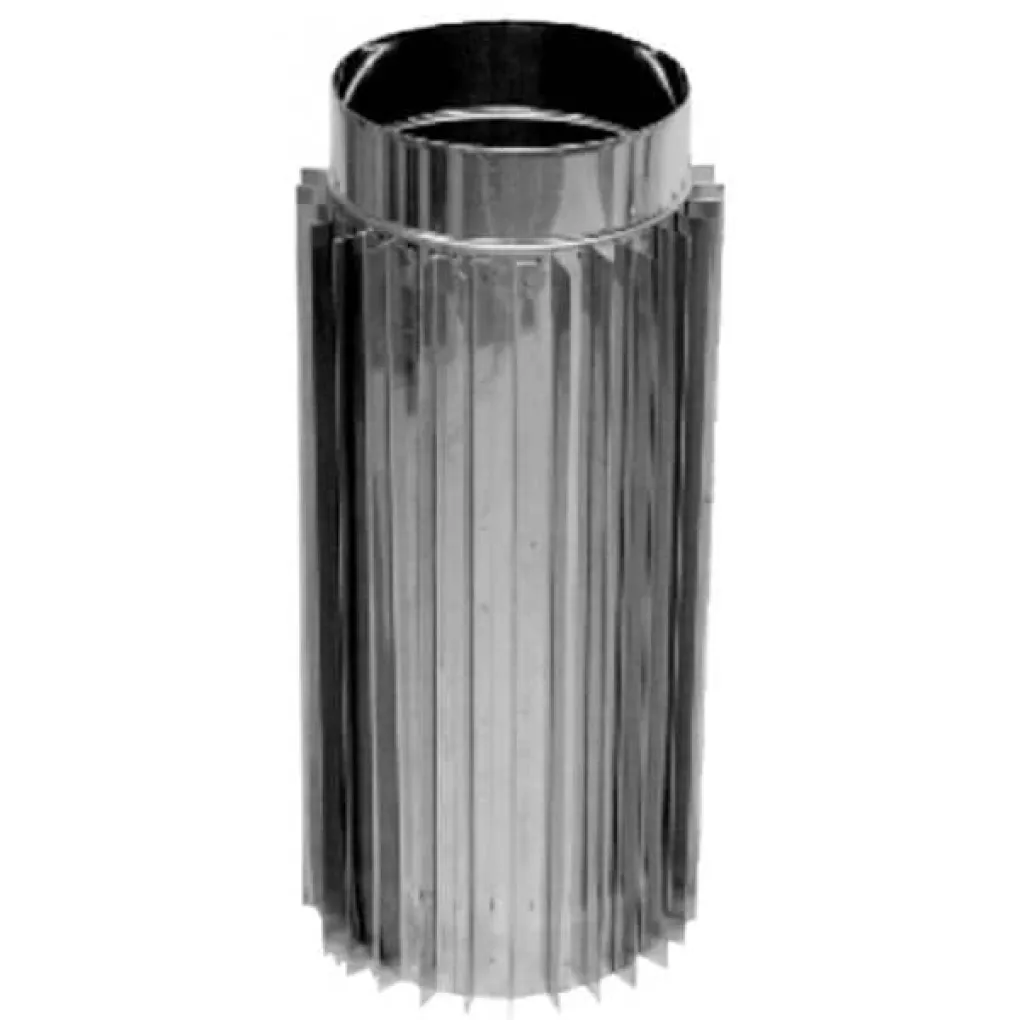 Труба-радіатор димохідна L = 1м нерж. Ø150 1.0 мм