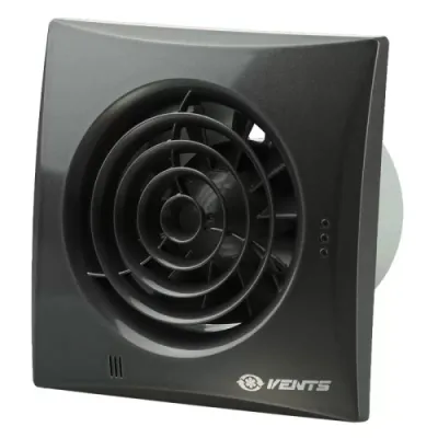 Вытяжной вентилятор Вентс Квайт 125 TH черный сапфир