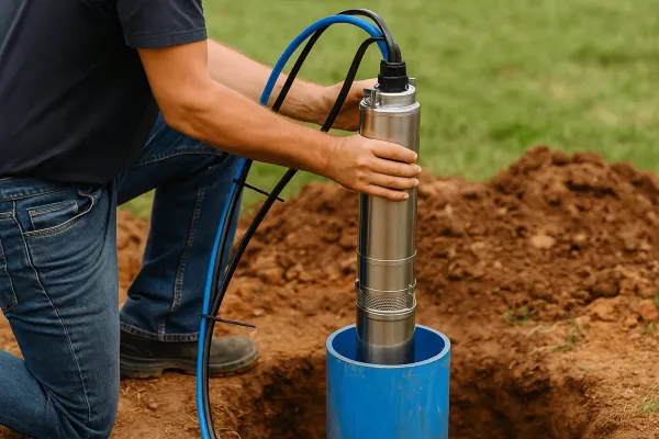 Подготовка насоса к погружению