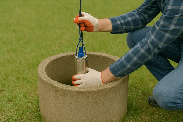 Правильная установка глубинного насоса в колодце