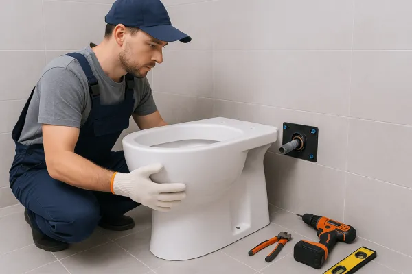 Современные методы установки унитаза в квартире