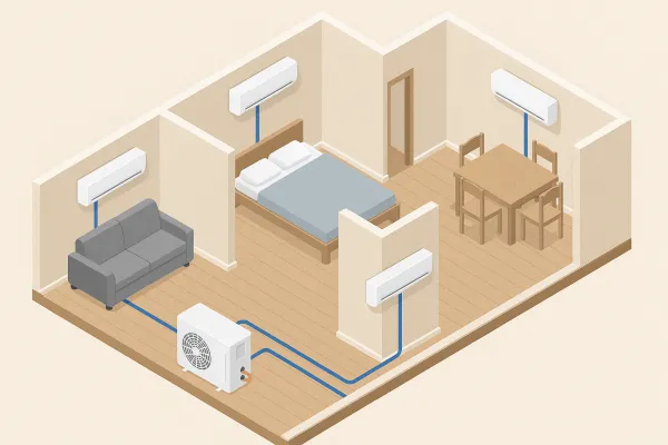 Расчет мощности для разного количества комнат