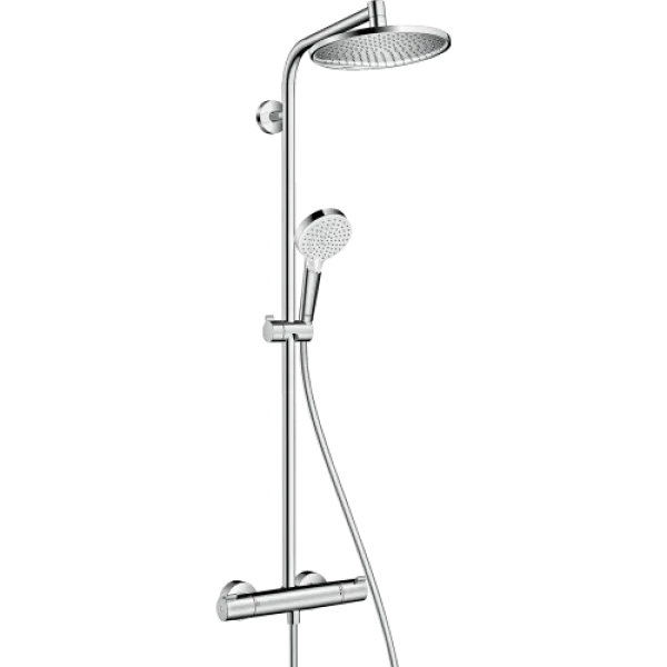 2-е место душевая система с термостатом Hansgrohe Crometta S 240 1jet Showerpipe (27267000)
