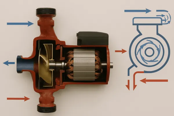 Принцип роботи та будова циркуляційного насоса