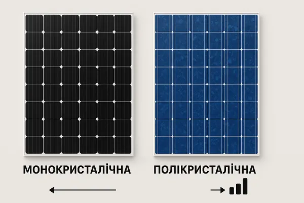 Сонячні панелі: монокристалічні або полікристалічні